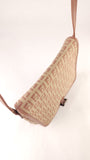 Fendi Zucchino Beige/Pink Canvas Shoulder Bag - 3600