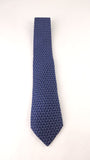 Hermes Navy Silk Geometric Print Tie - G0468