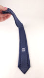 Hermes Navy Silk Geometric Print Tie - G0468