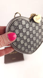 Gucci GG Silver Leather Heart Coin Purse - 3644