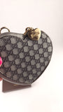 Gucci GG Silver Leather Heart Coin Purse - 3644