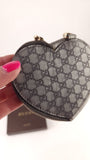Gucci GG Silver Leather Heart Coin Purse - 3644