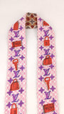 Louis Vuitton 'Bubblegram' Pink Reversible Silk Bandeau - 3639