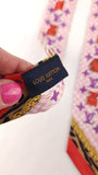 Louis Vuitton 'Bubblegram' Pink Reversible Silk Bandeau - 3639