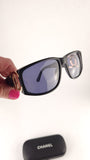 Chanel Matte Black Plastic Sunglasses - 3697