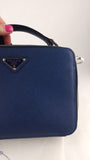 Prada Blue Saffiano Leather 2way Handbag - G0615