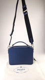 Prada Blue Saffiano Leather 2way Handbag - G0615