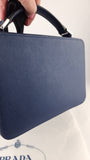Prada Blue Saffiano Leather 2way Handbag - G0615