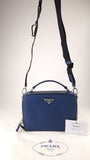 Prada Blue Saffiano Leather 2way Handbag - G0615