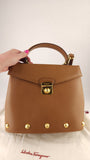 Salvatore Ferragamo Tan Leather 2way Hand Bag - 3685