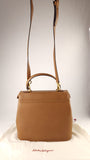 Salvatore Ferragamo Tan Leather 2way Hand Bag - 3685
