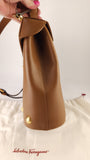 Salvatore Ferragamo Tan Leather 2way Hand Bag - 3685
