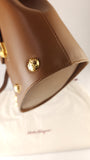 Salvatore Ferragamo Tan Leather 2way Hand Bag - 3685