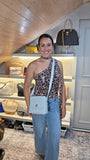 Chanel Light Blue Lamb Skin V Stitch Shoulder Bag - 3448