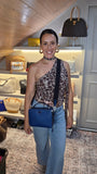 Prada Blue Saffiano Leather 2way Handbag - G0615