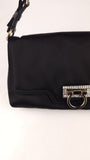 Salvatore Ferragamo Gancini Black Satin Handbag - 3688