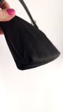 Salvatore Ferragamo Gancini Black Satin Handbag - 3688
