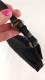 Salvatore Ferragamo Gancini Black Satin Handbag - 3688