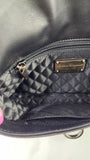 Salvatore Ferragamo Gancini Black Satin Handbag - 3688