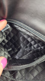 Salvatore Ferragamo Gancini Black Satin Handbag - 3688