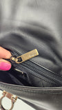 Salvatore Ferragamo Gancini Black Satin Handbag - 3688