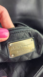 Salvatore Ferragamo Gancini Black Satin Handbag - 3688