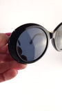 Versace Black and Gold Tone Sunglasses - G0524
