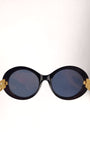 Versace Black and Gold Tone Sunglasses - G0524