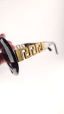 Versace Black and Gold Tone Sunglasses - G0524