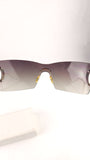 Christian Dior Grey Plastic Frameless Sunglasses- G0486