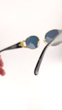 Versace Black and Gold Tone Sunglasses - 3695
