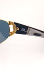 Versace Black and Gold Tone Sunglasses - 3695
