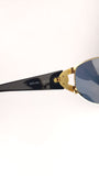 Versace Black and Gold Tone Sunglasses - 3695