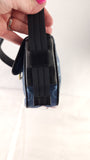 Salvatore Ferragamo Gancini Navy Canvas Shoulder Bag - 3686