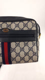 Gucci GG Navy Sherry Line Canvas Shoulder Bag - G0490