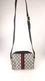 Gucci GG Navy Sherry Line Canvas Shoulder Bag - G0490
