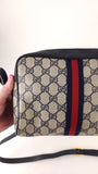 Gucci GG Navy Sherry Line Canvas Shoulder Bag - G0490