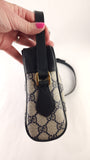 Gucci GG Navy Sherry Line Canvas Shoulder Bag - G0490