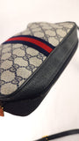 Gucci GG Navy Sherry Line Canvas Shoulder Bag - G0490