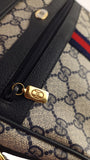 Gucci GG Navy Sherry Line Canvas Shoulder Bag - G0490