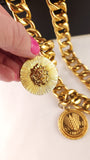 Chanel Gold Tone Thick Chain Belt - G0604