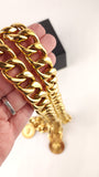 Chanel Gold Tone Thick Chain Belt - G0604