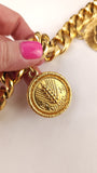 Chanel Gold Tone Thick Chain Belt - G0604