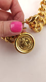 Chanel Gold Tone Thick Chain Belt - G0604