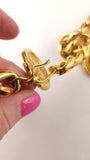 Chanel Gold Tone Thick Chain Belt - G0604