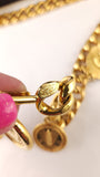 Chanel Gold Tone Thick Chain Belt - G0604