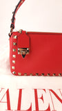 Valentino Red Leather Studded 2way Bag - G0610