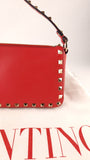 Valentino Red Leather Studded 2way Bag - G0610