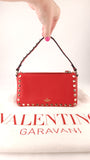 Valentino Red Leather Studded 2way Bag - G0610