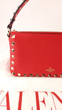Valentino Red Leather Studded 2way Bag - G0610